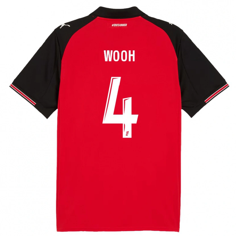 Danxen Dámské Christopher Wooh #4 Červená Černá Domů Hráčské Dresy 2025/26 Dres