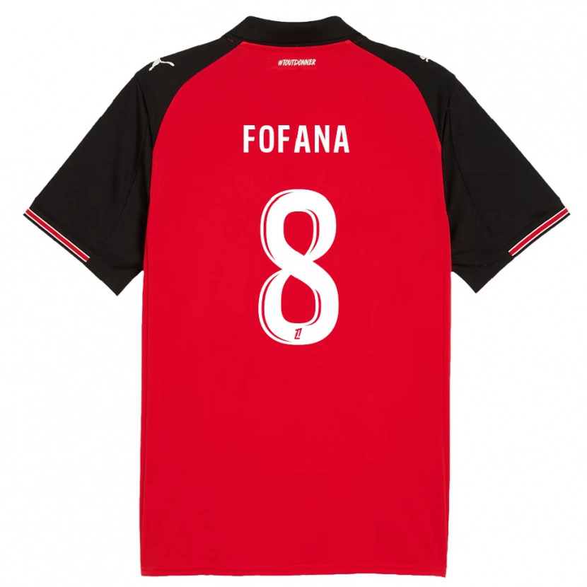 Danxen Dámské Seko Fofana #8 Červená Černá Domů Hráčské Dresy 2025/26 Dres