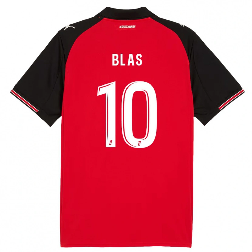 Danxen Dámské Ludovic Blas #10 Červená Černá Domů Hráčské Dresy 2025/26 Dres