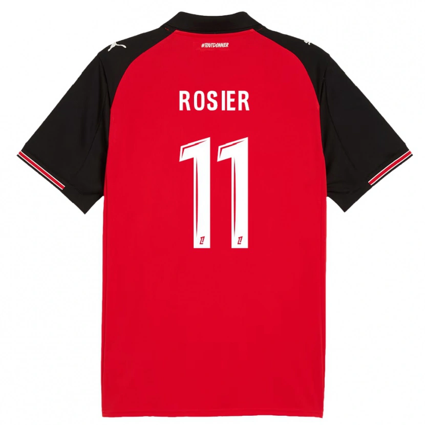 Danxen Dámské Lucas Rosier #11 Červená Černá Domů Hráčské Dresy 2025/26 Dres