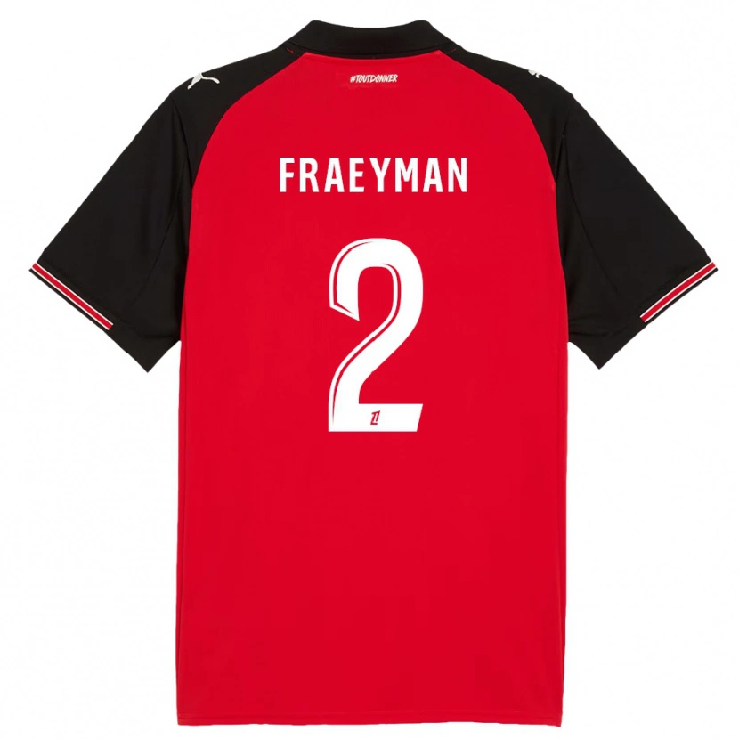Danxen Dámské Dorian Fraeyman #2 Červená Černá Domů Hráčské Dresy 2025/26 Dres