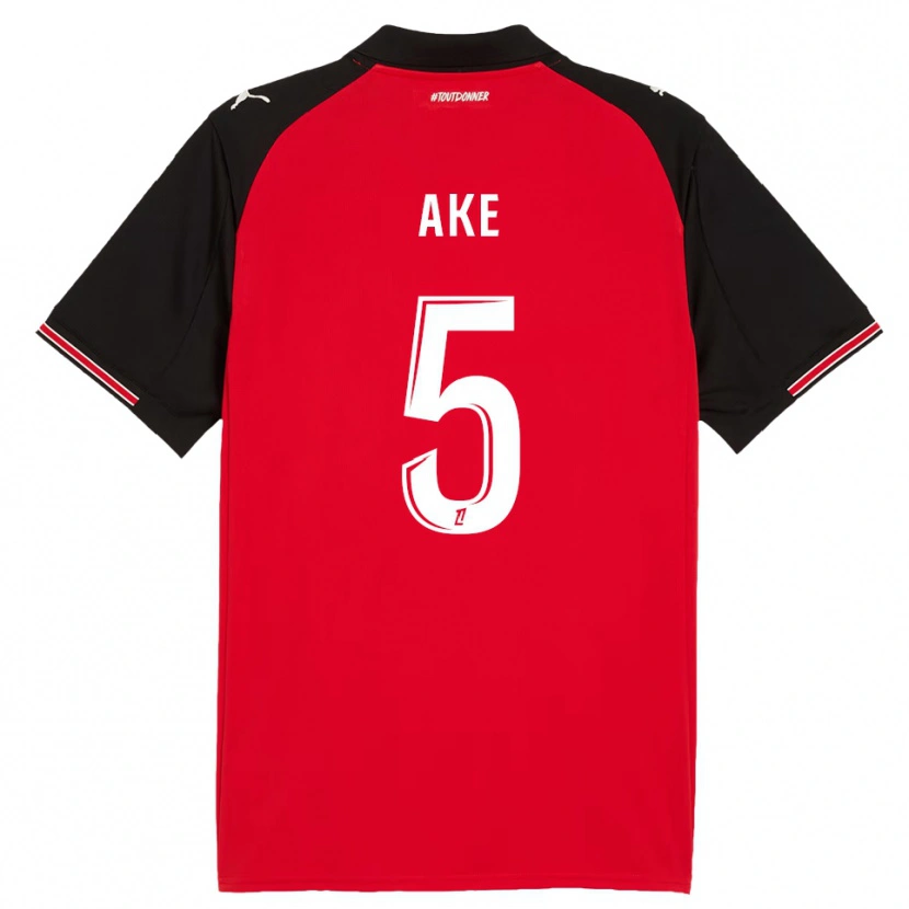 Danxen Dámské Junior Ake #5 Červená Černá Domů Hráčské Dresy 2025/26 Dres