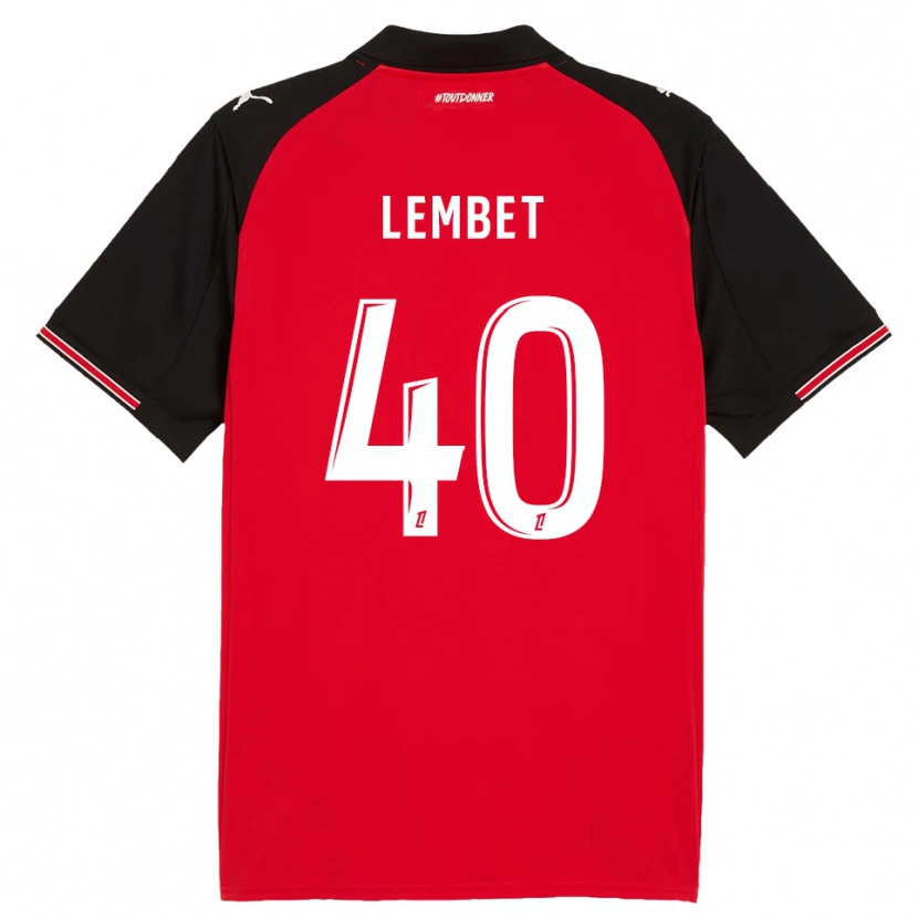 Danxen Dámské Geoffrey Lembet #40 Červená Černá Domů Hráčské Dresy 2025/26 Dres