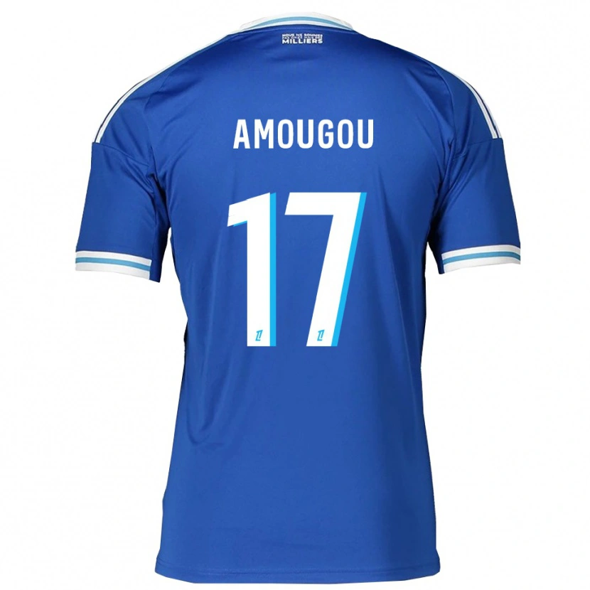 Danxen Dámské Mathis Amougou #17 Modrá Bílá Domů Hráčské Dresy 2025/26 Dres