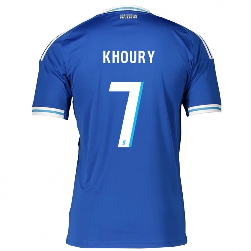 Danxen Dámské Pilar Khoury #7 Modrá Bílá Domů Hráčské Dresy 2025/26 Dres