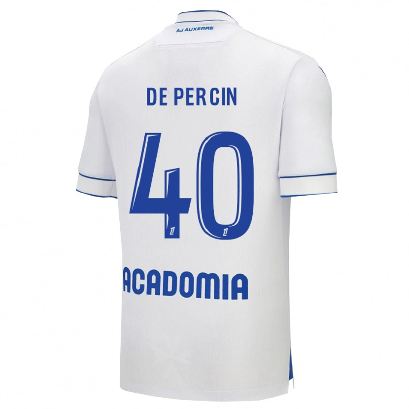 Danxen Dámské Théo De Percin #40 Bílá Modrá Domů Hráčské Dresy 2025/26 Dres