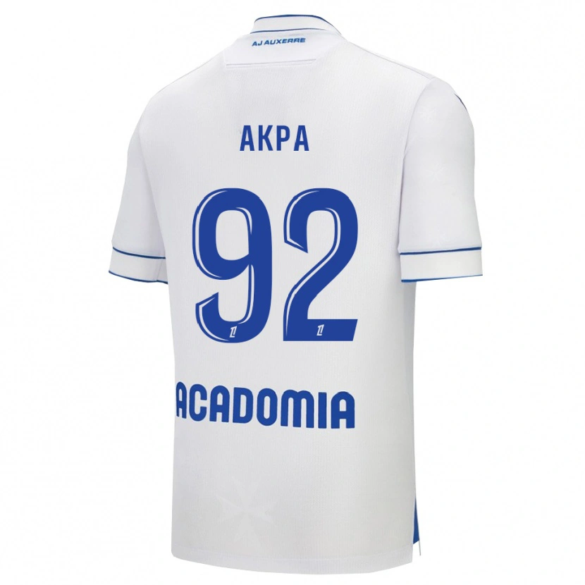Danxen Dámské Clément Akpa #92 Bílá Modrá Domů Hráčské Dresy 2025/26 Dres