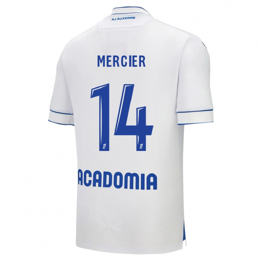 Danxen Dámské Nicolas Mercier #14 Bílá Modrá Domů Hráčské Dresy 2025/26 Dres
