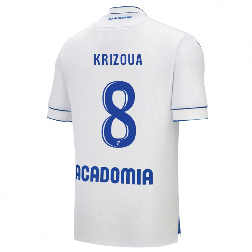 Danxen Dámské Alvin Krizoua #8 Bílá Modrá Domů Hráčské Dresy 2025/26 Dres