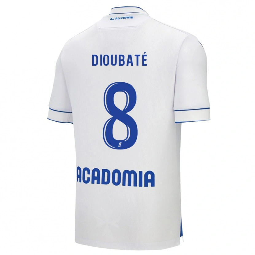 Danxen Dámské Lamfia Dioubaté #8 Bílá Modrá Domů Hráčské Dresy 2025/26 Dres