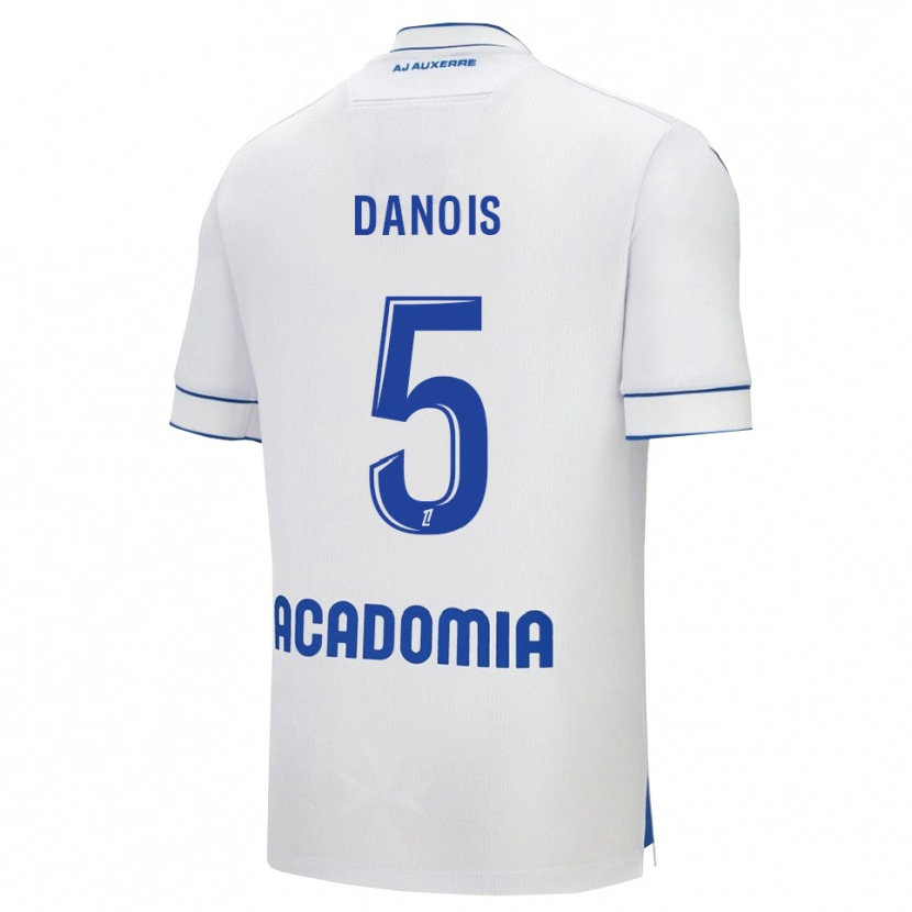 Danxen Dámské Kévin Danois #5 Bílá Modrá Domů Hráčské Dresy 2025/26 Dres