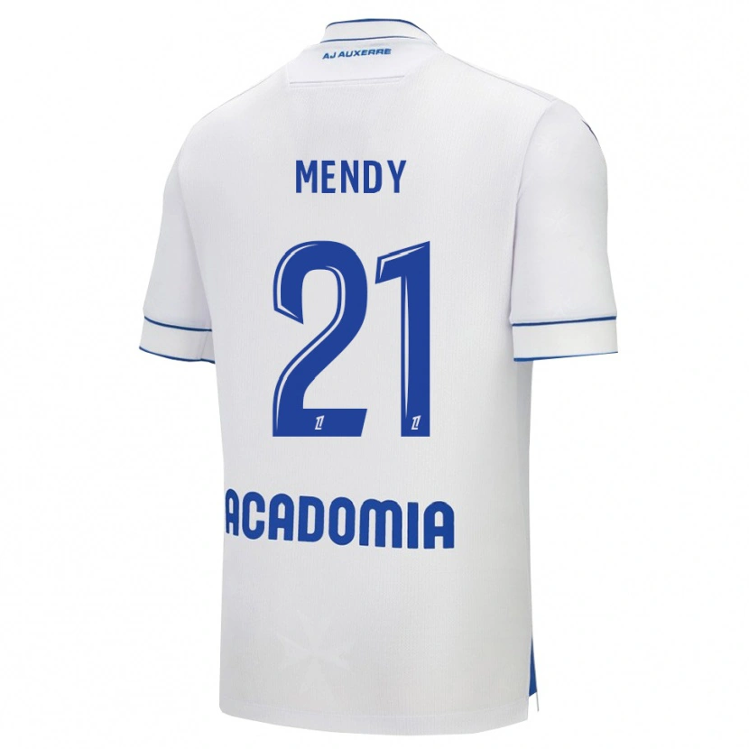 Danxen Dámské Tony Mendy #21 Bílá Modrá Domů Hráčské Dresy 2025/26 Dres
