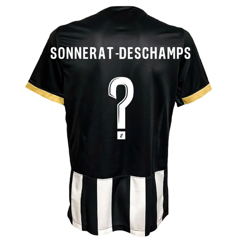 Danxen Dámské Nattio Sonnerat-Deschamps #0 Černá Bílá Domů Hráčské Dresy 2025/26 Dres
