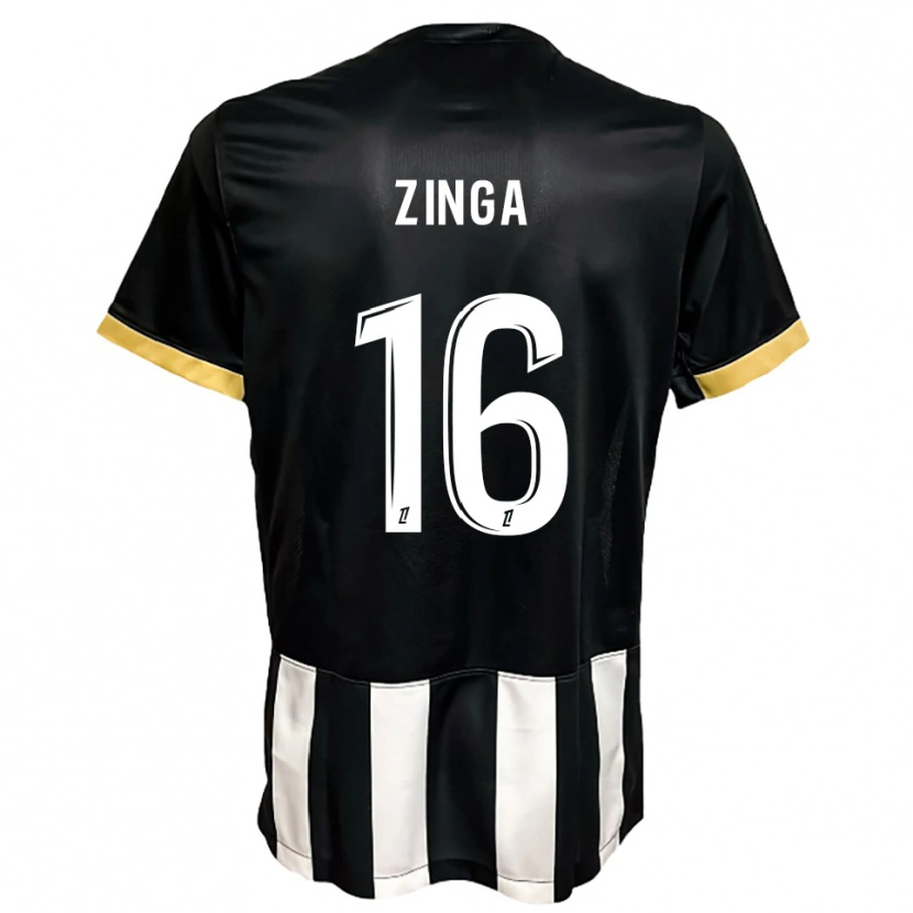 Danxen Dámské Melvin Zinga #16 Černá Bílá Domů Hráčské Dresy 2025/26 Dres