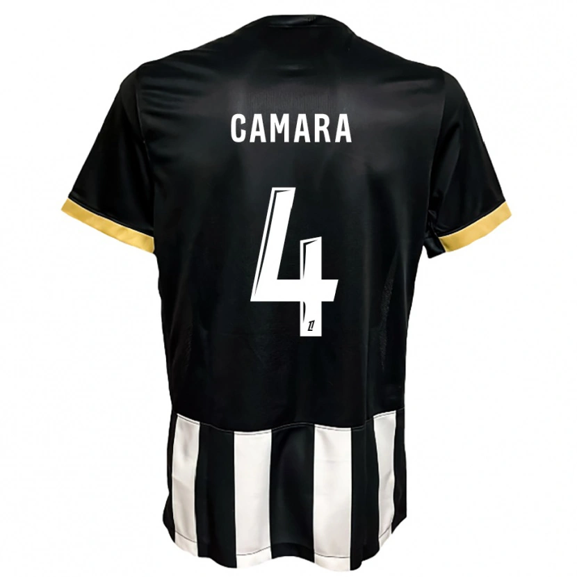 Danxen Dámské Ousmane Camara #4 Černá Bílá Domů Hráčské Dresy 2025/26 Dres