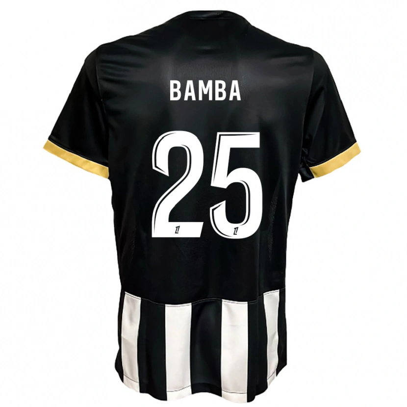 Danxen Dámské Abdoulaye Bamba #25 Černá Bílá Domů Hráčské Dresy 2025/26 Dres
