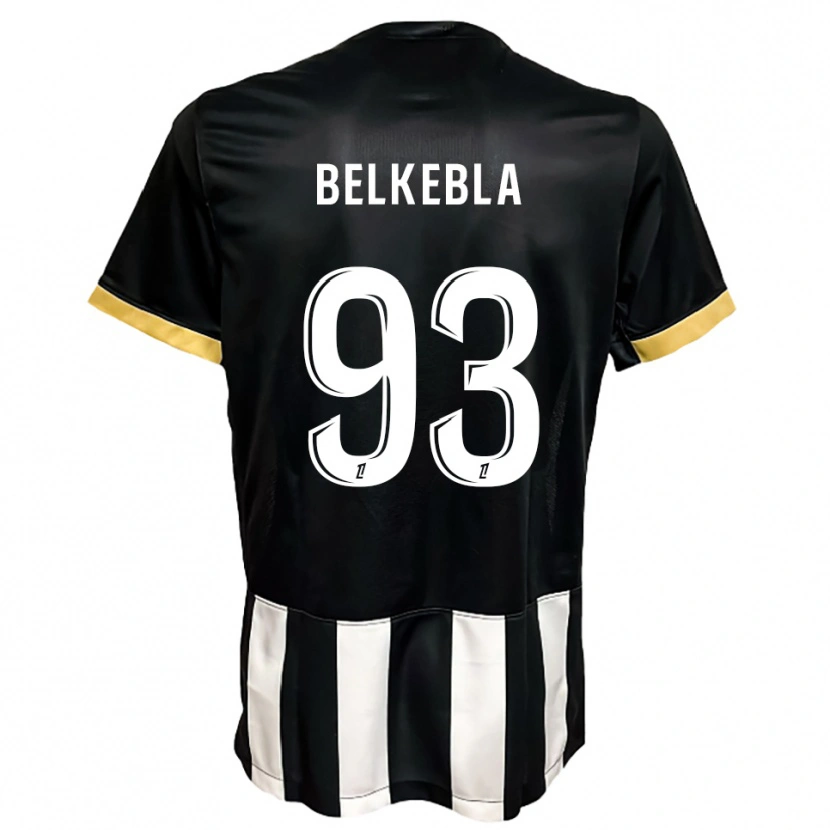 Danxen Dámské Haris Belkebla #93 Černá Bílá Domů Hráčské Dresy 2025/26 Dres