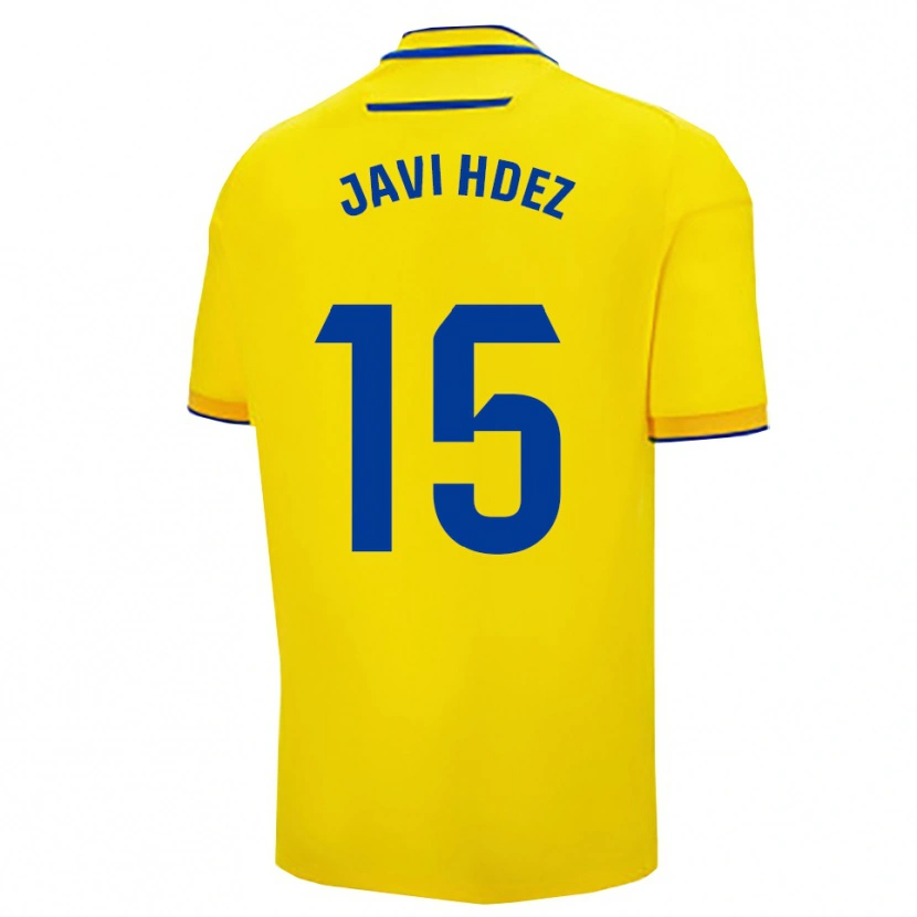 Danxen Dámské Javi Hernández #15 Žlutá Tmavě Modrá Domů Hráčské Dresy 2025/26 Dres