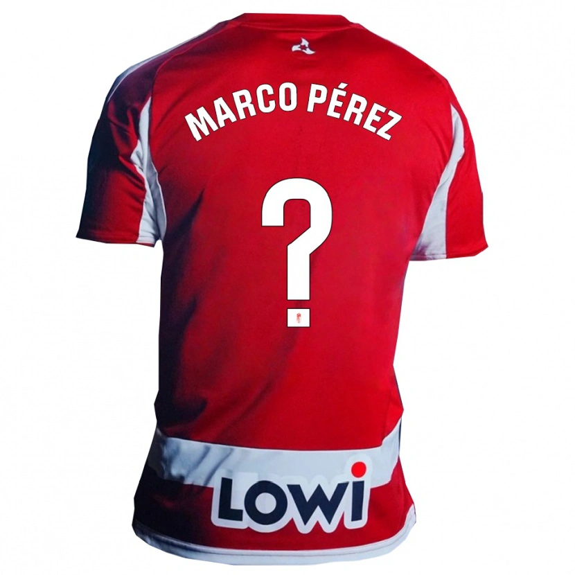 Danxen Dámské Marco Pérez #0 Červená Bílá Domů Hráčské Dresy 2025/26 Dres