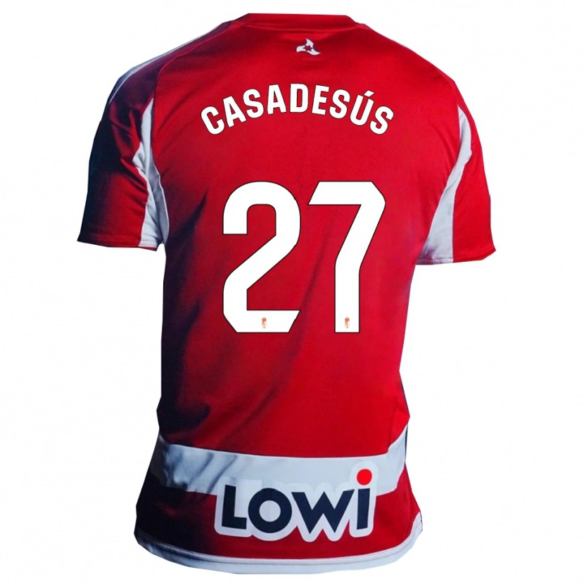 Danxen Dámské Pau Casadesús #27 Červená Bílá Domů Hráčské Dresy 2025/26 Dres