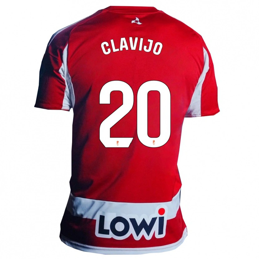 Danxen Dámské Dani Clavijo #20 Červená Bílá Domů Hráčské Dresy 2025/26 Dres