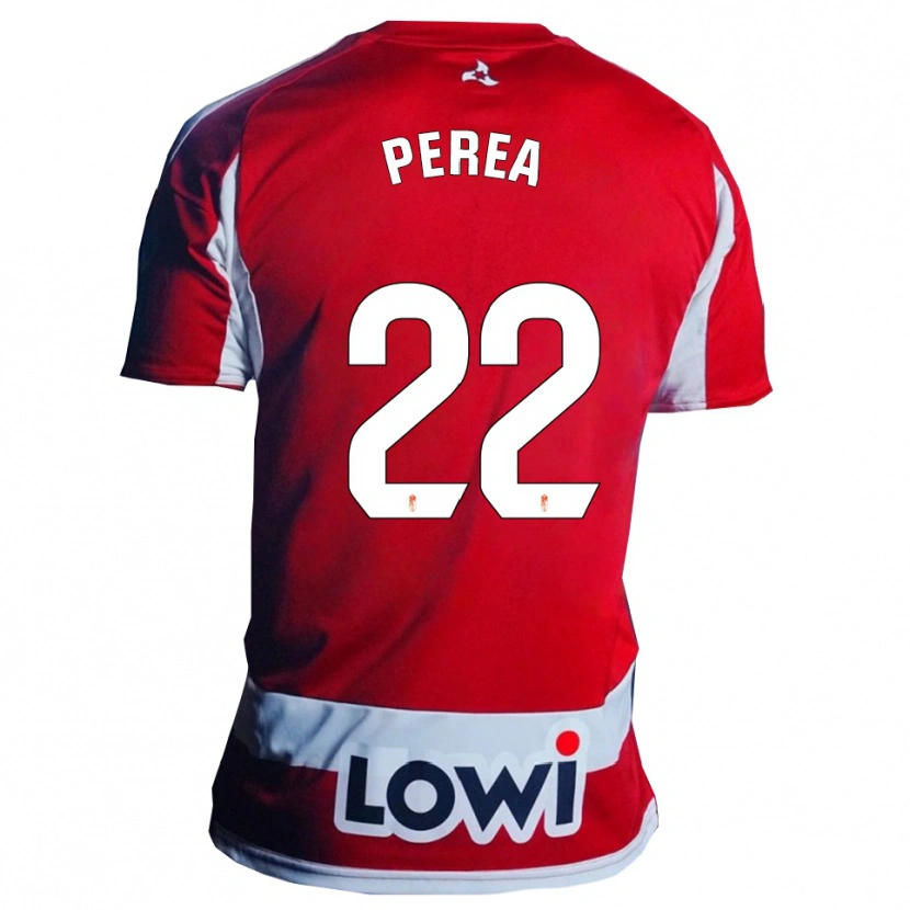 Danxen Dámské Alberto Perea #22 Červená Bílá Domů Hráčské Dresy 2025/26 Dres