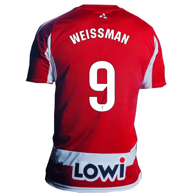Danxen Dámské Shon Weissman #9 Červená Bílá Domů Hráčské Dresy 2025/26 Dres