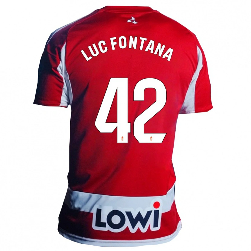 Danxen Dámské Jean Luc Fontana #42 Červená Bílá Domů Hráčské Dresy 2025/26 Dres