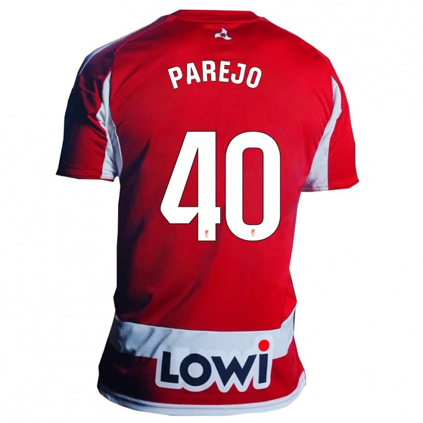 Danxen Dámské Jesús Parejo #40 Červená Bílá Domů Hráčské Dresy 2025/26 Dres