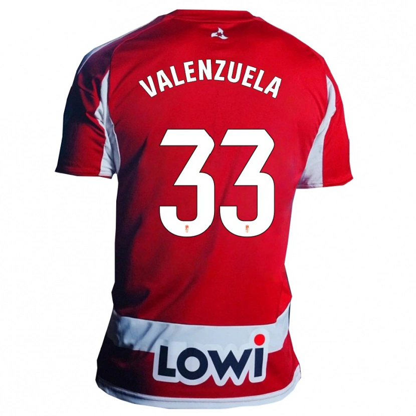Danxen Dámské Adrián Valenzuela #33 Červená Bílá Domů Hráčské Dresy 2025/26 Dres