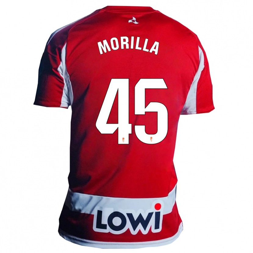 Danxen Dámské David Morilla #45 Červená Bílá Domů Hráčské Dresy 2025/26 Dres