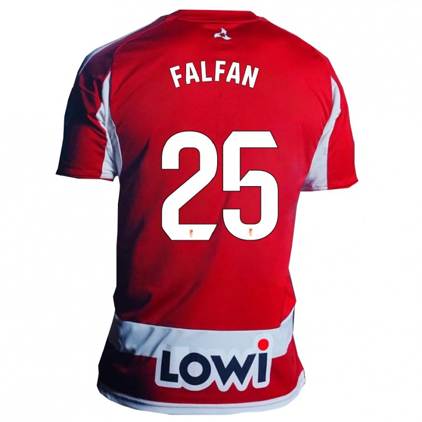Danxen Dámské Daiana Falfán #25 Červená Bílá Domů Hráčské Dresy 2025/26 Dres