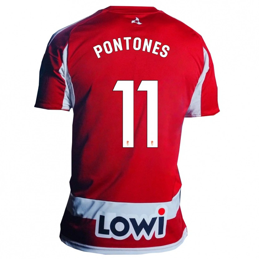 Danxen Dámské Juan Carlos Pontones #11 Červená Bílá Domů Hráčské Dresy 2025/26 Dres