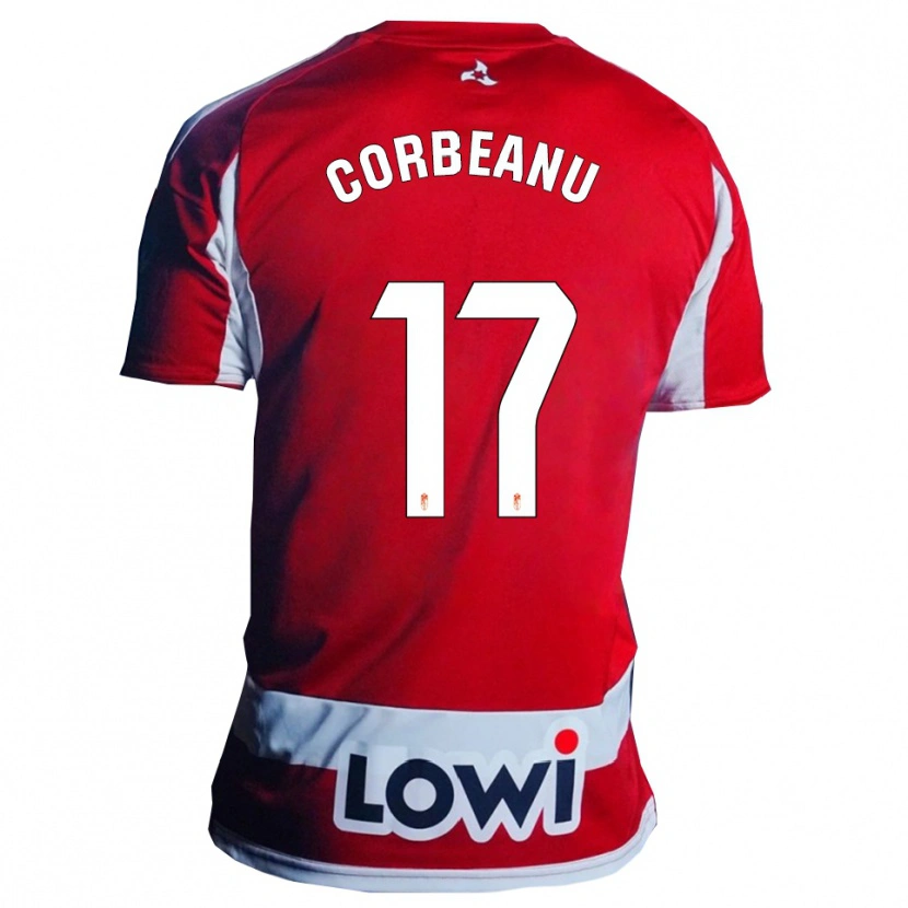 Danxen Dámské Theo Corbeanu #17 Červená Bílá Domů Hráčské Dresy 2025/26 Dres