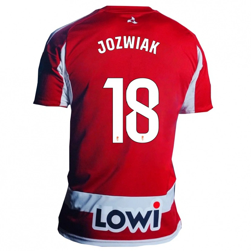 Danxen Dámské Kamil Józwiak #18 Červená Bílá Domů Hráčské Dresy 2025/26 Dres