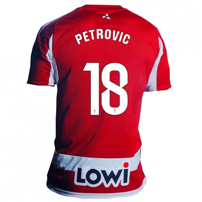 Danxen Dámské Njegos Petrovic #18 Červená Bílá Domů Hráčské Dresy 2025/26 Dres