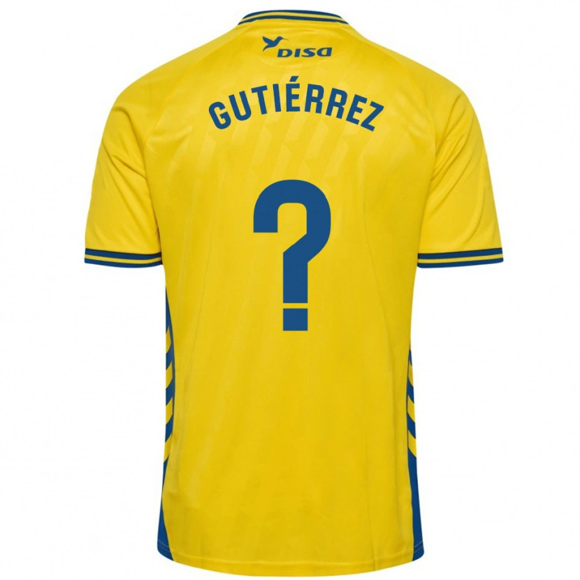 Danxen Dámské Marco Gutiérrez #0 Žlutá Modrá Domů Hráčské Dresy 2025/26 Dres