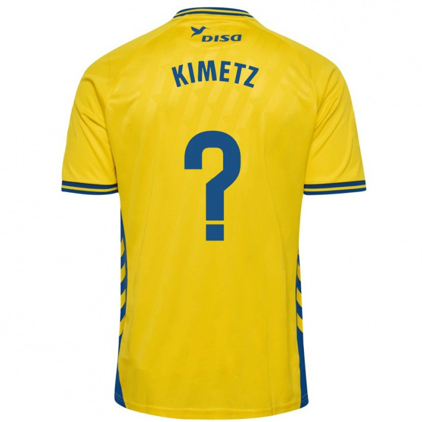 Danxen Dámské Kimetz García #0 Žlutá Modrá Domů Hráčské Dresy 2025/26 Dres
