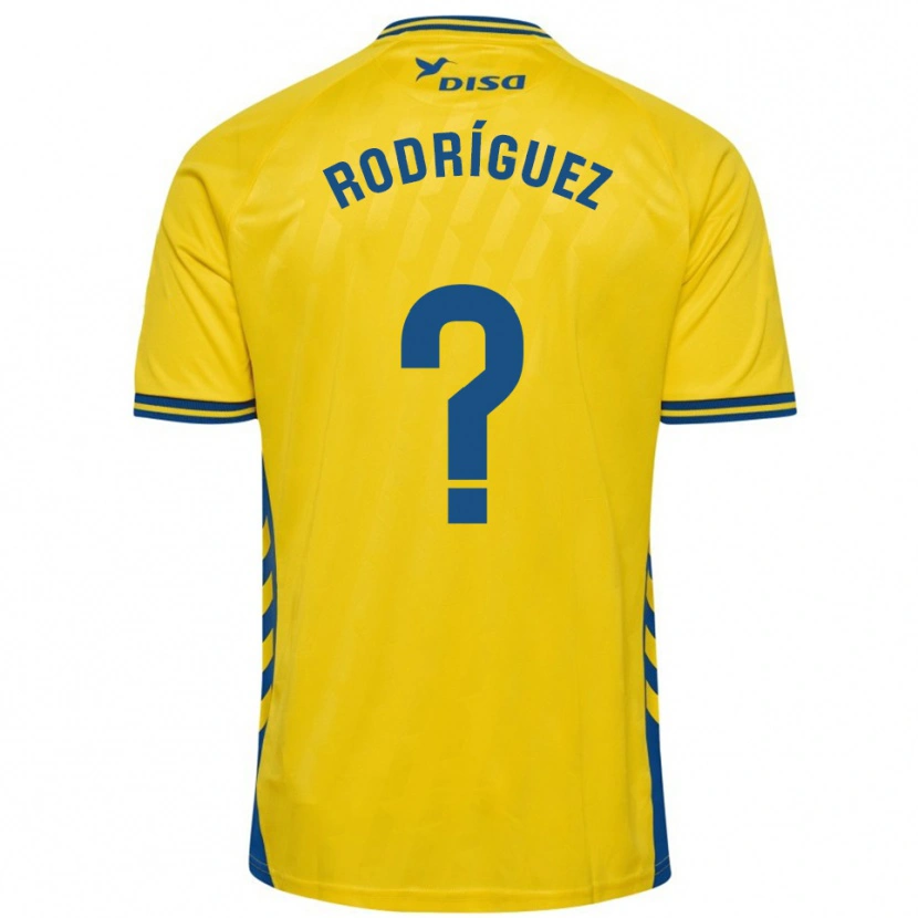 Danxen Dámské David Rodríguez #0 Žlutá Modrá Domů Hráčské Dresy 2025/26 Dres
