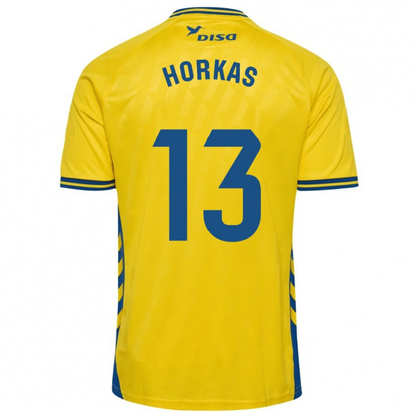 Danxen Dámské Dinko Horkas #13 Žlutá Modrá Domů Hráčské Dresy 2025/26 Dres