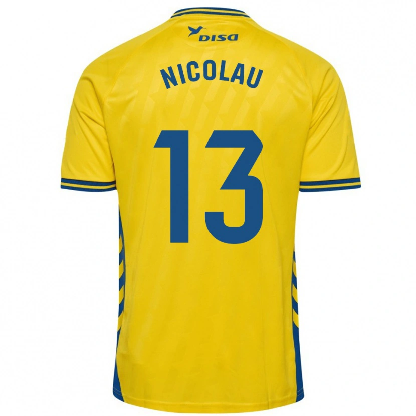 Danxen Dámské Nacho Nicolau #13 Žlutá Modrá Domů Hráčské Dresy 2025/26 Dres