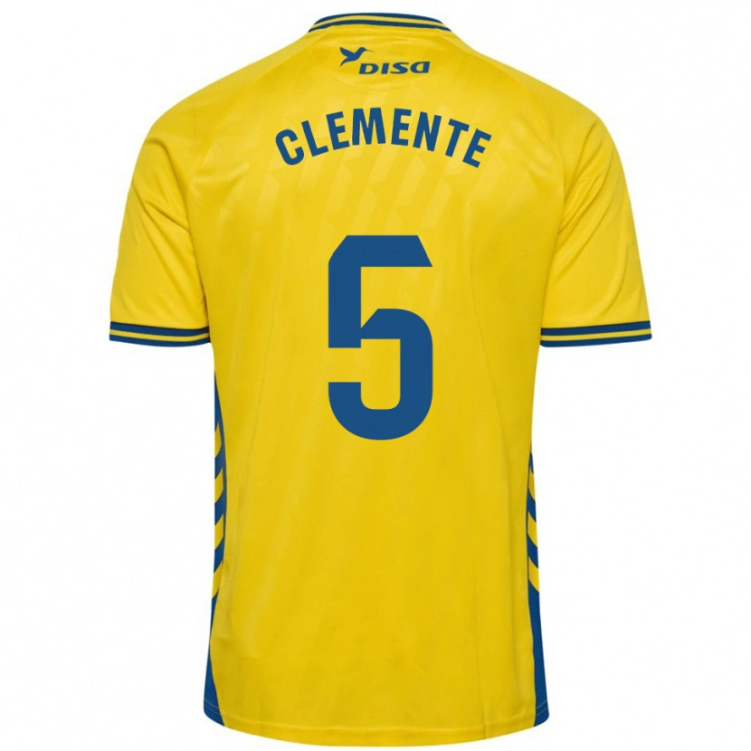 Danxen Dámské Enrique Clemente #5 Žlutá Modrá Domů Hráčské Dresy 2025/26 Dres