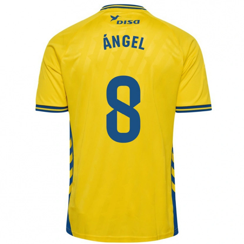 Danxen Dámské José Ángel #8 Žlutá Modrá Domů Hráčské Dresy 2025/26 Dres