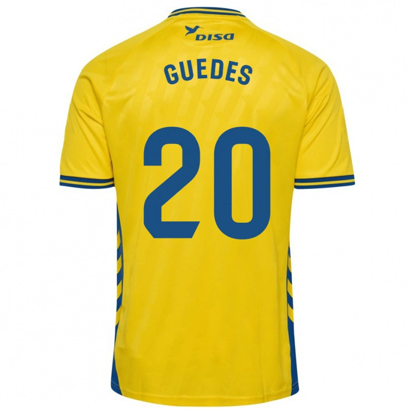 Danxen Dámské Johan Guedes #20 Žlutá Modrá Domů Hráčské Dresy 2025/26 Dres