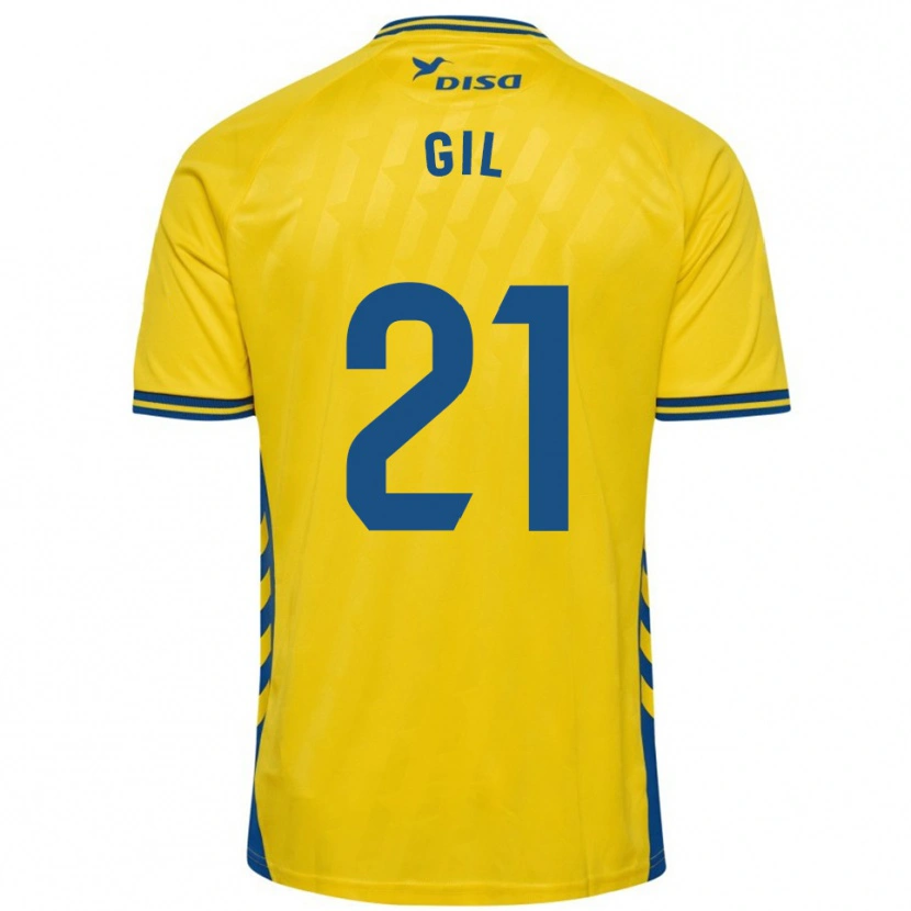 Danxen Dámské Iván Gil #21 Žlutá Modrá Domů Hráčské Dresy 2025/26 Dres
