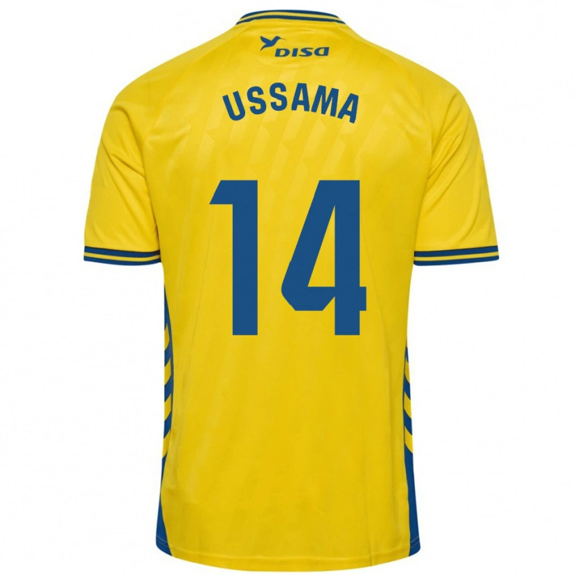 Danxen Dámské Ussama #14 Žlutá Modrá Domů Hráčské Dresy 2025/26 Dres