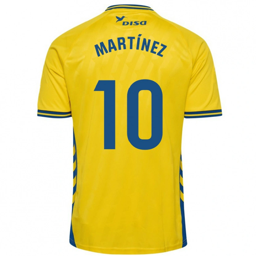Danxen Dámské Javi Martínez #10 Žlutá Modrá Domů Hráčské Dresy 2025/26 Dres