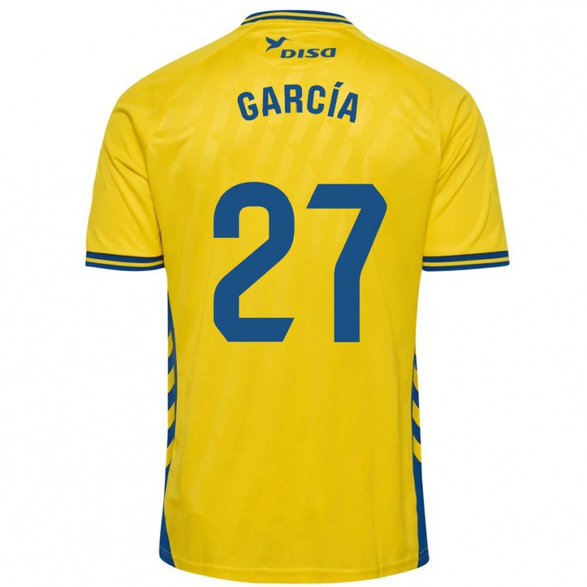 Danxen Dámské Ale García #27 Žlutá Modrá Domů Hráčské Dresy 2025/26 Dres
