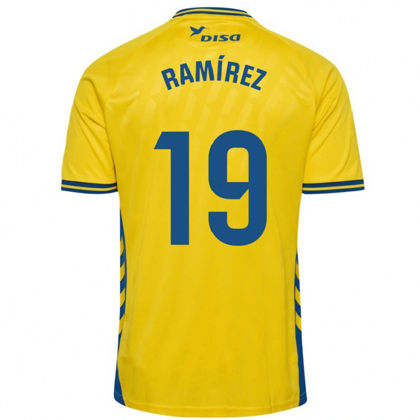 Danxen Dámské Sandro Ramírez #19 Žlutá Modrá Domů Hráčské Dresy 2025/26 Dres