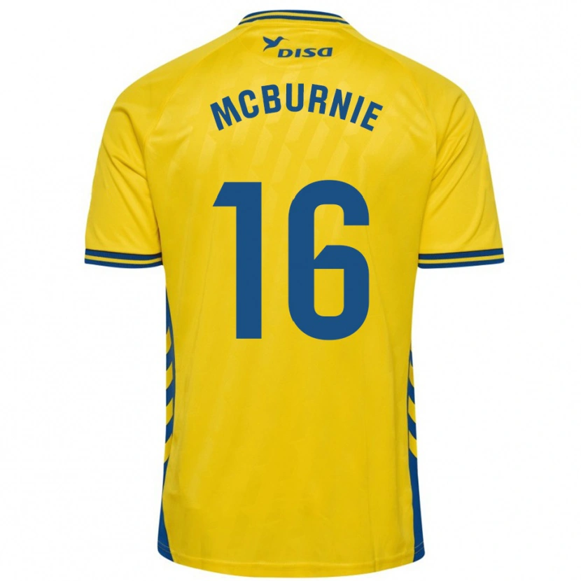 Danxen Dámské Oli Mcburnie #16 Žlutá Modrá Domů Hráčské Dresy 2025/26 Dres
